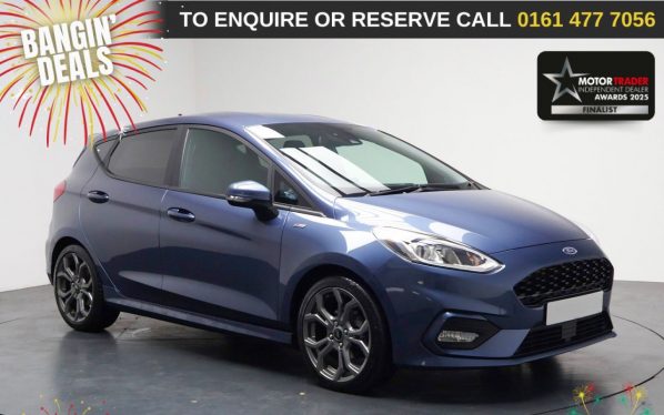 Used 2019 BLUE FORD FIESTA Hatchback 1.0T EcoBoost GPF ST-Line Hatchback 5dr Petrol Manual Euro 6 (s/s) (100 ps) (reg. 2019-09-30) for sale in Stockport