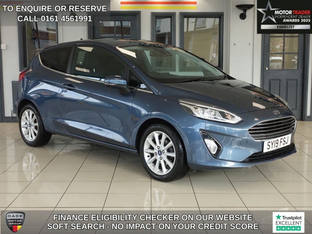 Used 2019 BLUE FORD FIESTA Hatchback 1.0T EcoBoost GPF Titanium Hatchback 3dr Petrol Auto Euro 6 (s/s) (100 ps) (reg. 2019-03-21) for sale in Wilmslow