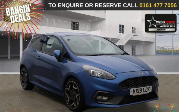 Used 2019 BLUE FORD FIESTA Hatchback 1.5T EcoBoost ST-2 Hatchback 3dr Petrol Manual Euro 6 (200 ps) (reg. 2019-03-29) for sale in Stockport