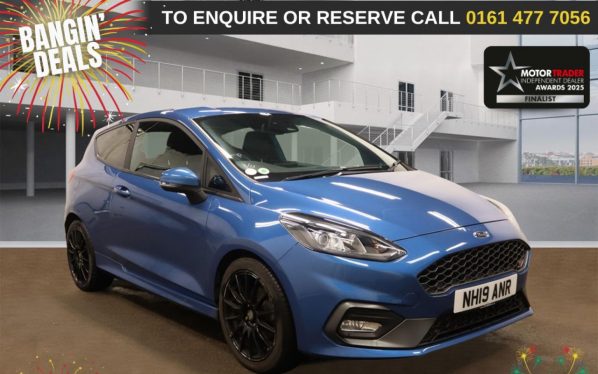 Used 2019 BLUE FORD FIESTA Hatchback 1.5T EcoBoost ST-2 Hatchback 3dr Petrol Manual Euro 6 (s/s) (200 ps) (reg. 2019-06-28) for sale in Stockport