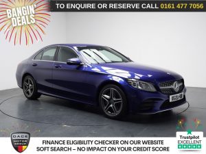 Used 2019 BLUE MERCEDES-BENZ C-CLASS Saloon 2.0 C300 AMG Line (Premium) Saloon 4dr Petrol G-Tronic+ Euro 6 (s/s) (258 ps) (reg. 2019-03-28) for sale in Stockport