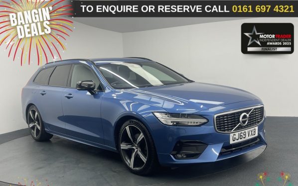 Used 2019 BLUE VOLVO V90 Estate 2.0 D4 R-Design Plus Estate 5dr Diesel Auto Euro 6 (s/s) (190 ps) (reg. 2019-11-08) for sale in Manchester