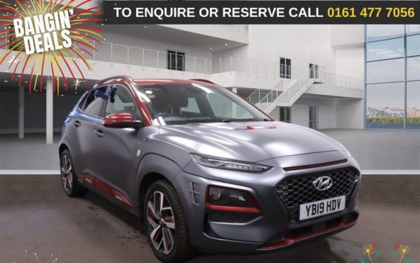 Used 2019 GREY HYUNDAI KONA SUV 1.6 T-GDi Iron Man Edition SUV 5dr Petrol DCT Euro 6 (s/s) (177 ps) (reg. 2019-04-30) for sale in Stockport