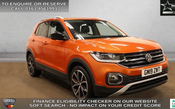 Used 2019 ORANGE VOLKSWAGEN T-CROSS SUV 1.0 TSI SEL SUV 5dr Petrol Manual Euro 6 (s/s) (115 ps) (reg. 2019-07-19) for sale in Wilmslow