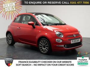 Used 2019 PINK FIAT 500 Hatchback 1.2 Lounge Hatchback 3dr Petrol Manual Euro 6 (s/s) (69 bhp) (reg. 2019-03-26) for sale in Stockport