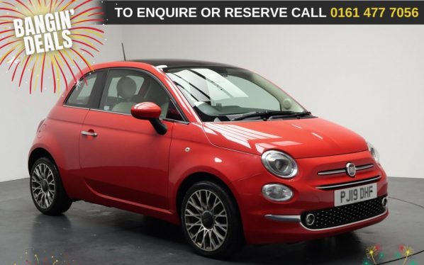 Used 2019 PINK FIAT 500 Hatchback 1.2 Lounge Hatchback 3dr Petrol Manual Euro 6 (s/s) (69 bhp) (reg. 2019-03-26) for sale in Stockport