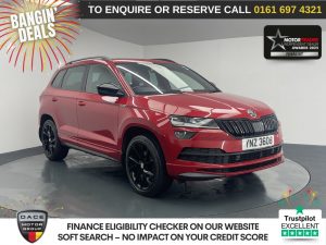 Used 2019 RED SKODA KAROQ SUV 2.0 TDI SportLine SUV 5dr Diesel Manual 4WD Euro 6 (s/s) (150 ps) (reg. 2019-02-01) for sale in Manchester