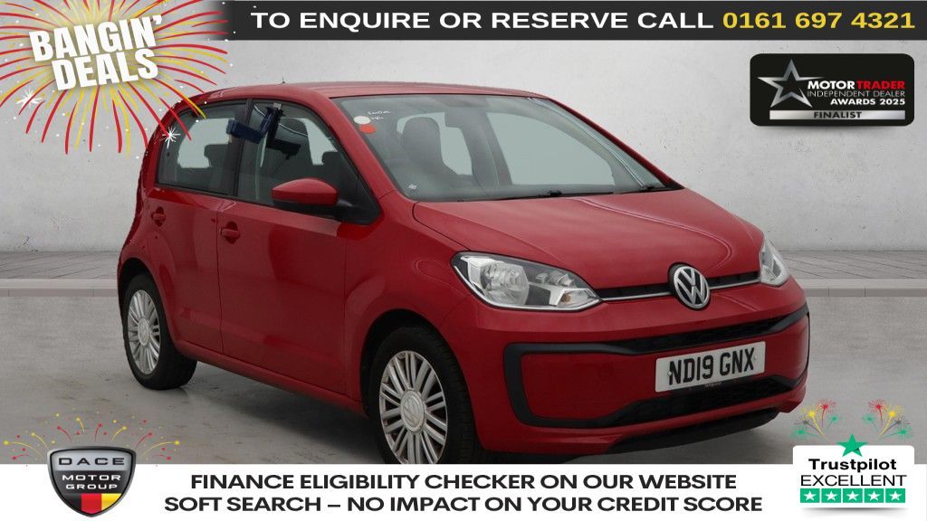 Used 2019 RED VOLKSWAGEN UP! Hatchback 1.0 Move up! Hatchback 5dr Petrol Manual Euro 6 (s/s) (60 ps) (reg. 2019-03-08) for sale in Manchester