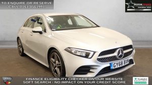 Used 2019 SILVER MERCEDES-BENZ A-CLASS Hatchback 1.3 A200 AMG Line Hatchback 5dr Petrol 7G-DCT Euro 6 (s/s) (163 ps) (reg. 2019-01-01) for sale in Wilmslow