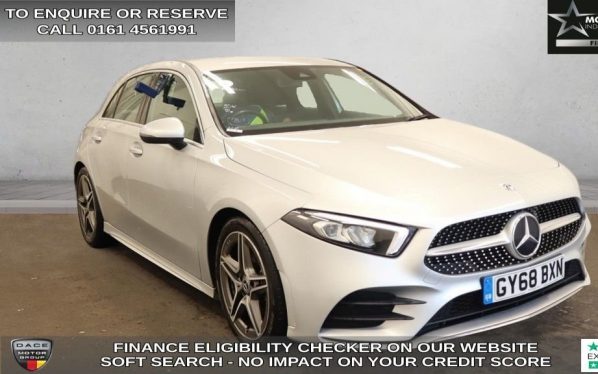Used 2019 SILVER MERCEDES-BENZ A-CLASS Hatchback 1.3 A200 AMG Line Hatchback 5dr Petrol 7G-DCT Euro 6 (s/s) (163 ps) (reg. 2019-01-01) for sale in Wilmslow