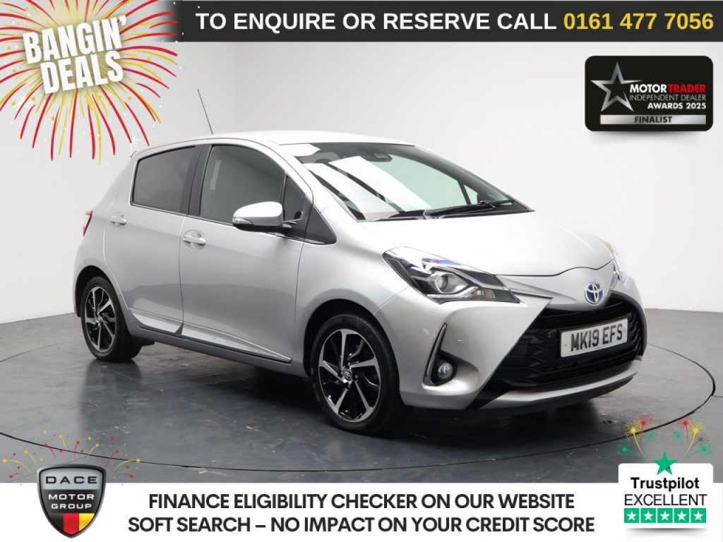 Used 2019 SILVER TOYOTA YARIS Hatchback 1.5 VVT-h Excel Hatchback 5dr Petrol Hybrid E-CVT Euro 6 (s/s) (100 ps) (reg. 2019-03-01) for sale in Stockport