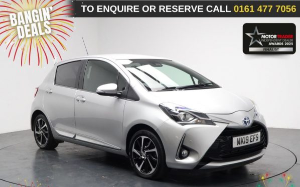 Used 2019 SILVER TOYOTA YARIS Hatchback 1.5 VVT-h Excel Hatchback 5dr Petrol Hybrid E-CVT Euro 6 (s/s) (100 ps) (reg. 2019-03-01) for sale in Stockport