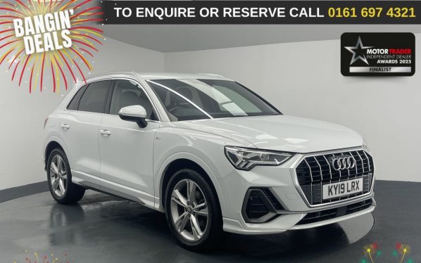 Used 2019 WHITE AUDI Q3 SUV 2.0 TDI 35 S line SUV 5dr Diesel S Tronic Euro 6 (s/s) (150 ps) (reg. 2019-03-15) for sale in Manchester