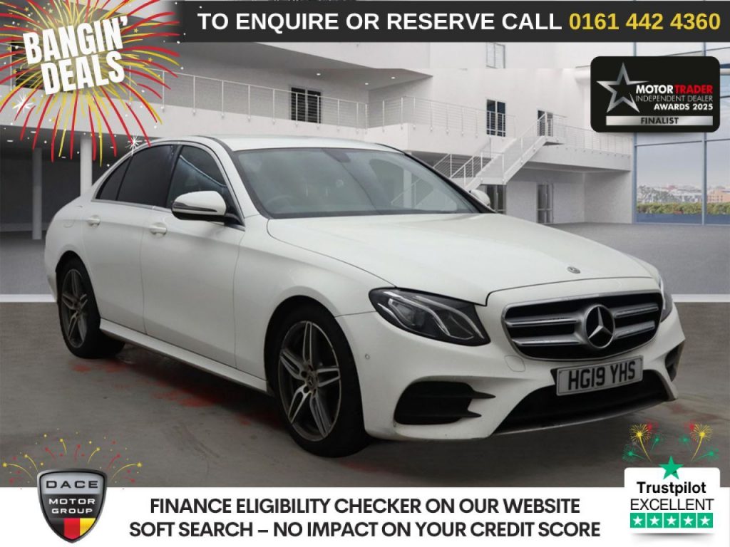 Used 2019 WHITE MERCEDES-BENZ E-CLASS Saloon 2.0 E220d AMG Line Saloon 4dr Diesel G-Tronic+ Euro 6 (s/s) (194 ps) (reg. 2019-04-25) for sale in Altrincham