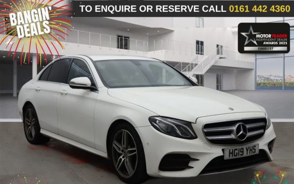 Used 2019 WHITE MERCEDES-BENZ E-CLASS Saloon 2.0 E220d AMG Line Saloon 4dr Diesel G-Tronic+ Euro 6 (s/s) (194 ps) (reg. 2019-04-25) for sale in Altrincham