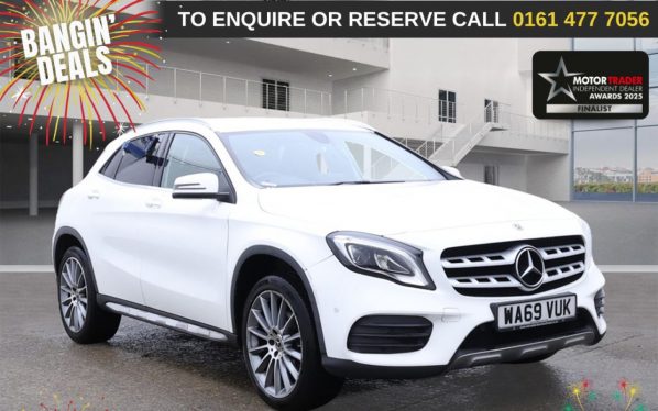 Used 2019 WHITE MERCEDES-BENZ GLA SUV 1.6 GLA180 AMG Line Edition SUV 5dr Petrol Manual Euro 6 (s/s) (122 ps) (reg. 2019-09-05) for sale in Stockport