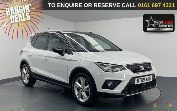 Used 2019 WHITE SEAT ARONA SUV 1.0 TSI GPF FR SUV 5dr Petrol DSG Euro 6 (s/s) (115 ps) (reg. 2019-11-21) for sale in Manchester