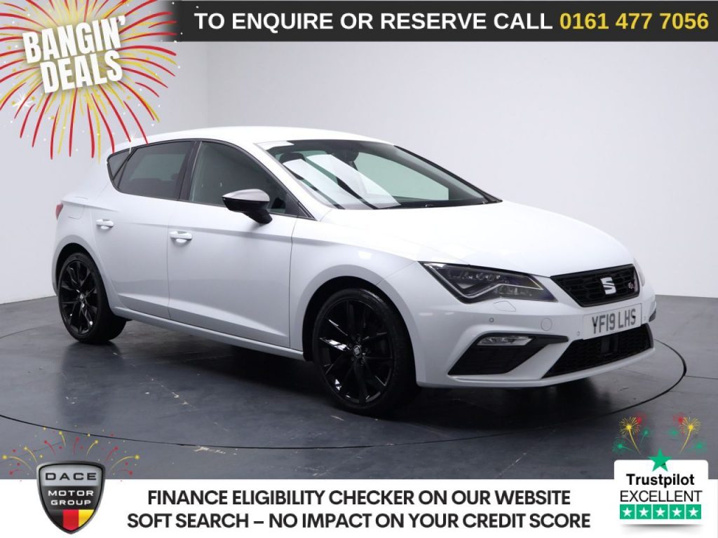 Used 2019 WHITE SEAT LEON Hatchback 1.5 TSI EVO FR Black Edition Hatchback 5dr Petrol Manual Euro 6 (s/s) (130 ps) (reg. 2019-08-23) for sale in Stockport