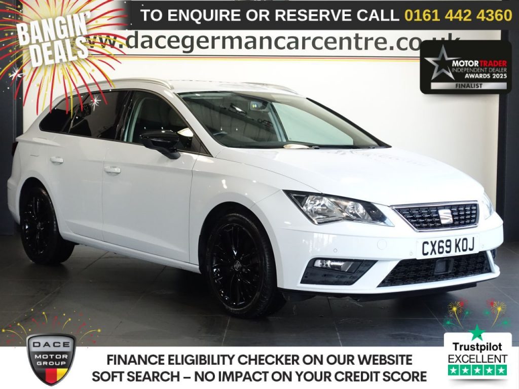 Used 2019 WHITE SEAT LEON Estate 1.6 TDI SE Dynamic Estate 5dr Diesel Manual Euro 6 (s/s) (115 ps) (reg. 2019-11-05) for sale in Altrincham
