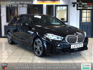 Used 2020 BLACK BMW 1 SERIES Hatchback 118i M Sport 1.5 Hatchback 5dr Petrol DCT Euro 6 (reg. 2020-12-31) for sale in Wilmslow