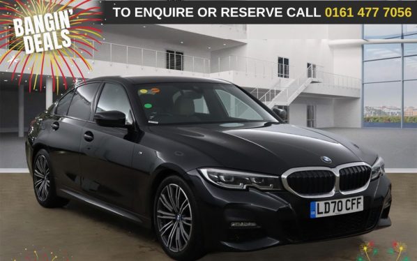 Used 2020 BLACK BMW 3 SERIES Saloon 2.0 320i M Sport Saloon 4dr Petrol Auto Euro 6 (s/s) (184 ps) (reg. 2020-09-21) for sale in Stockport