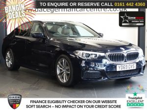 Used 2020 BLACK BMW 5 SERIES Saloon 2.0 520d MHT M Sport Saloon 4dr Diesel Hybrid Auto Euro 6 (s/s) (190 ps) £1075 EXTRAS (reg. 2020-02-29) for sale in Altrincham