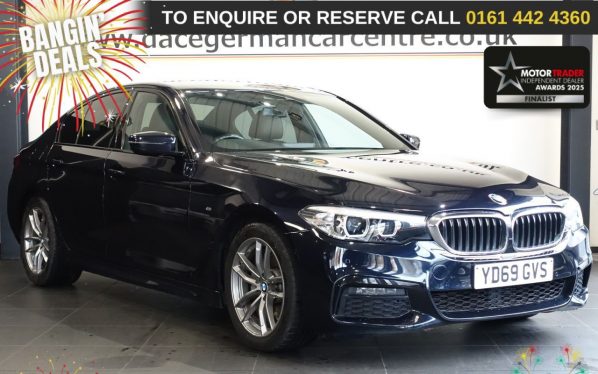 Used 2020 BLACK BMW 5 SERIES Saloon 2.0 520d MHT M Sport Saloon 4dr Diesel Hybrid Auto Euro 6 (s/s) (190 ps) £1075 EXTRAS (reg. 2020-02-29) for sale in Altrincham