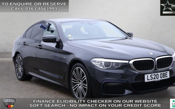 Used 2020 BLACK BMW 5 SERIES Saloon 2.0 520i GPF M Sport Saloon 4dr Petrol Auto Euro 6 (s/s) (184 ps) (reg. 2020-04-23) for sale in Wilmslow