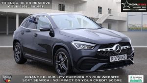 Used 2020 BLACK MERCEDES-BENZ GLA SUV 1.3 GLA200 AMG Line SUV 5dr Petrol 7G-DCT Euro 6 (s/s) (163 ps) (reg. 2020-11-03) for sale in Wilmslow
