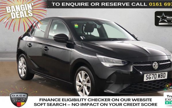Used 2020 BLACK VAUXHALL CORSA Hatchback 1.2 SE Hatchback 5dr Petrol Manual Euro 6 (75 ps) (reg. 2020-09-01) for sale in Manchester