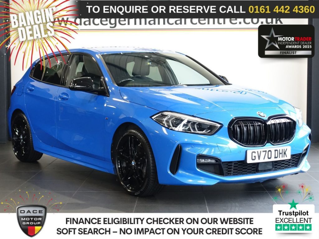 Used 2020 BLUE BMW 1 SERIES Hatchback 2.0 120d M Sport Hatchback 5dr Diesel Auto xDrive Euro 6 (s/s) (190 ps) (reg. 2020-12-31) for sale in Altrincham