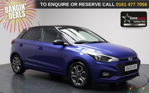 Used 2020 BLUE HYUNDAI I20 Hatchback 1.2 Play Hatchback 5dr Petrol Manual Euro 6 (s/s) (84 ps) (reg. 2020-08-06) for sale in Stockport