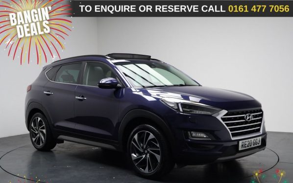 Used 2020 BLUE HYUNDAI TUCSON SUV 1.6 T-GDi Premium SE SUV 5dr Petrol Manual Euro 6 (s/s) (177 ps) (reg. 2020-06-19) for sale in Stockport