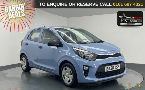 Used 2020 BLUE KIA PICANTO Hatchback 1.0 1 Hatchback 5dr Petrol Manual Euro 6 (s/s) (66 bhp) (reg. 2020-08-18) for sale in Manchester