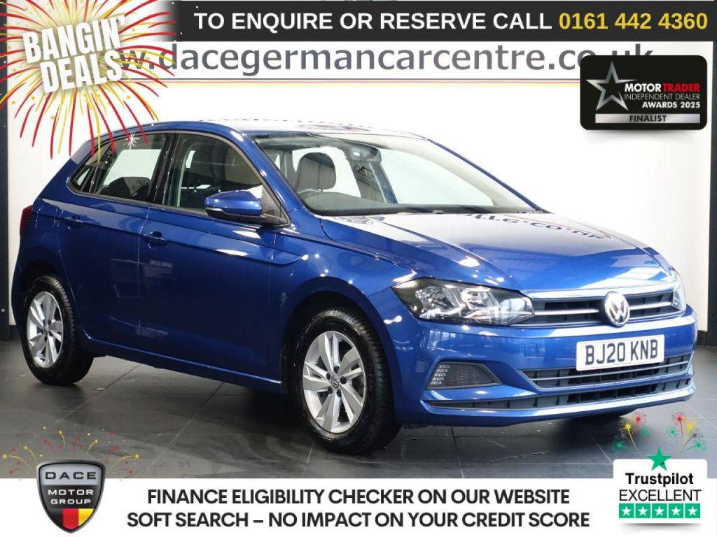 Used 2020 BLUE VOLKSWAGEN POLO Hatchback 1.0 EVO SE Hatchback 5dr Petrol Manual Euro 6 (s/s) (80 ps) (reg. 2020-03-20) for sale in Altrincham
