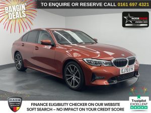Used 2020 ORANGE BMW 3 SERIES Saloon 2.0 320i Sport Saloon 4dr Petrol Auto Euro 6 (s/s) (184 ps) (reg. 2020-11-30) for sale in Manchester
