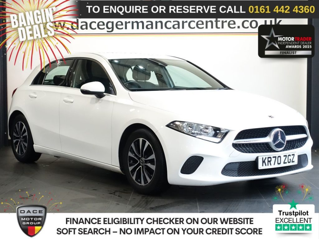Used 2020 WHITE MERCEDES-BENZ A-CLASS Hatchback 1.3 A180 SE Hatchback 5dr Petrol Manual Euro 6 (s/s) (136 ps) (reg. 2020-10-31) for sale in Altrincham