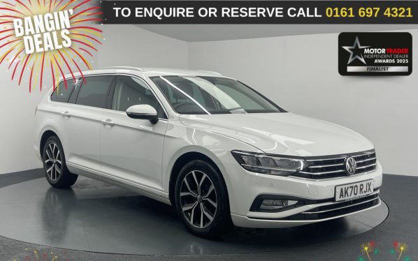 Used 2020 WHITE VOLKSWAGEN PASSAT Estate 2.0 TDI EVO SEL Estate 5dr Diesel DSG Euro 6 (s/s) (150 ps) (reg. 2020-12-10) for sale in Manchester