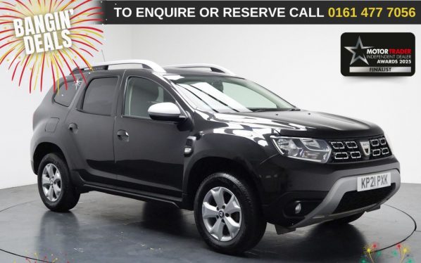 Used 2021 BLACK DACIA DUSTER SUV 1.0 TCe Comfort SUV 5dr Petrol Manual Euro 6 (s/s) (90 ps) (reg. 2021-03-22) for sale in Stockport