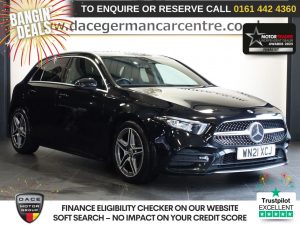 Used 2021 BLACK MERCEDES-BENZ A-CLASS Hatchback 1.3 A200 AMG Line Hatchback 5dr Petrol 7G-DCT Euro 6 (s/s) (163 ps) (reg. 2021-04-30) for sale in Altrincham