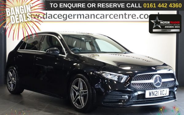 Used 2021 BLACK MERCEDES-BENZ A-CLASS Hatchback 1.3 A200 AMG Line Hatchback 5dr Petrol 7G-DCT Euro 6 (s/s) (163 ps) (reg. 2021-04-30) for sale in Altrincham