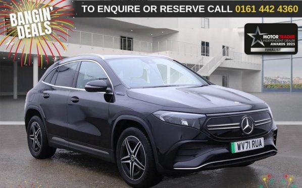 Used 2021 BLACK MERCEDES-BENZ EQA SUV EQA 250 66.5kWh AMG Line SUV 5dr Electric Auto (190 ps) (reg. 2021-10-22) for sale in Altrincham