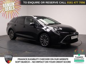 Used 2021 BLACK TOYOTA COROLLA Estate 1.8 VVT-h GPF Excel Touring Sports 5dr Petrol Hybrid CVT Euro 6 (s/s) (122 ps) (reg. 2021-10-13) for sale in Stockport