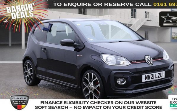 Used 2021 BLACK VOLKSWAGEN UP! Hatchback 1.0 TSI GTI Hatchback 3dr Petrol Manual Euro 6 (s/s) (115 ps) (reg. 2021-04-28) for sale in Manchester