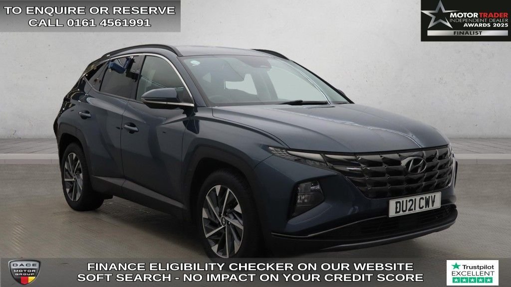 Used 2021 BLUE HYUNDAI TUCSON SUV 1.6 T-GDi Premium SUV 5dr Petrol Manual Euro 6 (s/s) (150 ps) (reg. 2021-05-31) for sale in Wilmslow