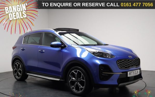 Used 2021 BLUE KIA SPORTAGE SUV 1.6 CRDi MHEV GT-Line S SUV 5dr Diesel Hybrid DCT Euro 6 (s/s) (134 bhp) (reg. 2021-11-30) for sale in Stockport