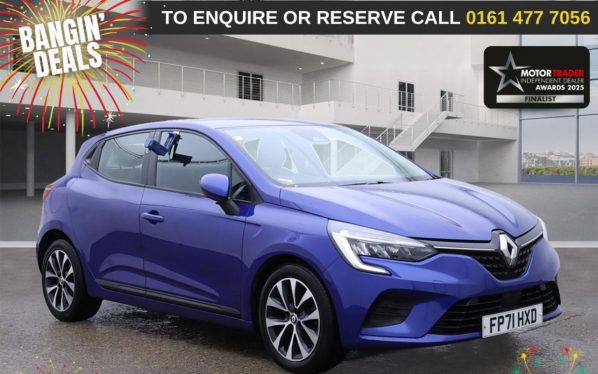 Used 2021 BLUE RENAULT CLIO Hatchback 1.0 TCe Iconic Hatchback 5dr Petrol Manual Euro 6 (s/s) (90 ps) (reg. 2021-11-30) for sale in Stockport