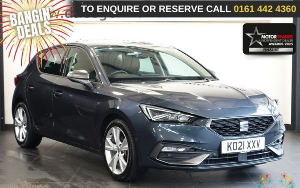 Used 2021 GREY SEAT LEON Hatchback 1.0 eTSI MHEV FR Hatchback 5dr Petrol Hybrid DSG Euro 6 (s/s) (110 ps) (reg. 2021-07-09) for sale in Altrincham