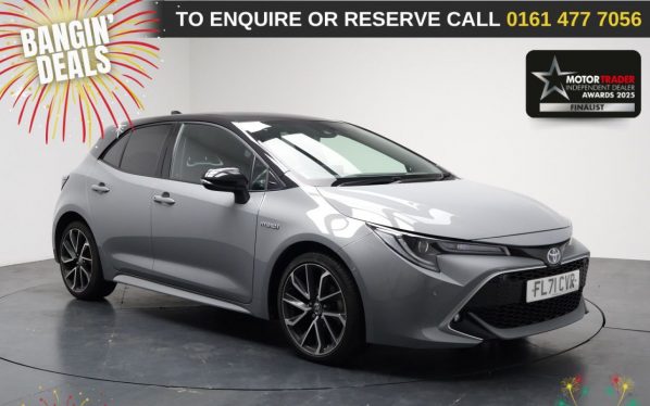 Used 2021 GREY TOYOTA COROLLA Hatchback 1.8 VVT-h GPF Excel Hatchback 5dr Petrol Hybrid CVT Euro 6 (s/s) (122 ps) (reg. 2021-09-14) for sale in Stockport