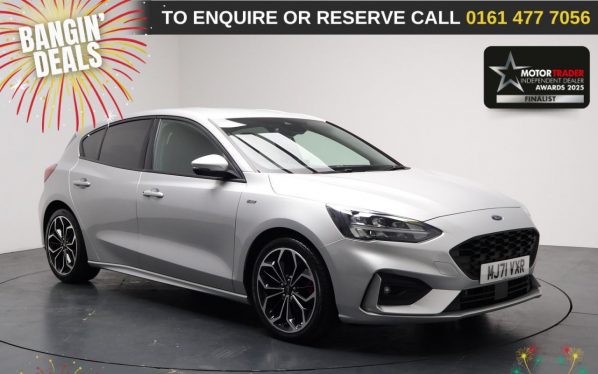 Used 2021 SILVER FORD FOCUS Hatchback 1.0T EcoBoost ST-Line X Edition Hatchback 5dr Petrol Manual Euro 6 (s/s) (125 ps) (reg. 2021-11-05) for sale in Stockport